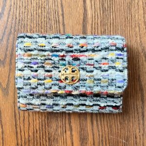 NWT Tory Burch Willa Tweed Chain Wallet